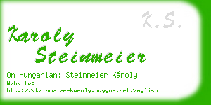 karoly steinmeier business card